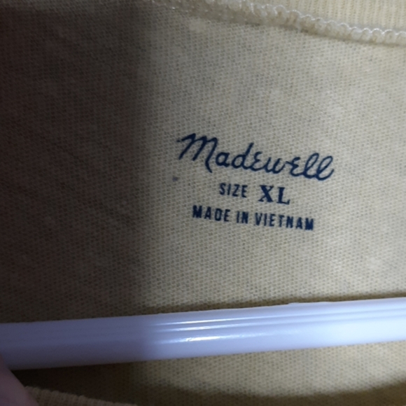 Madewell Chartreuse Yellow Low Fi Tee Shirt - Picture 6 of 8